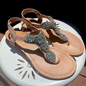 Madden Girl iridescent strap sandals